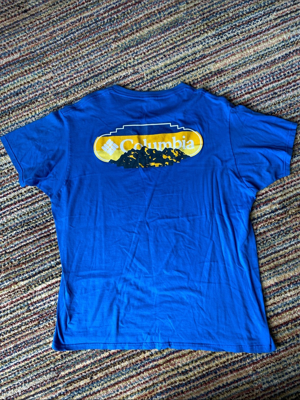 Columbia Royal Blue Tee with Yellow and Black Logo
